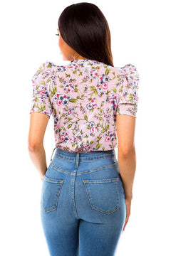 Spring Vacation Bodysuit | Pink/Floral (Final Sale)