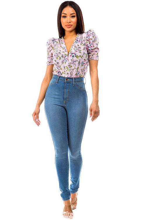 Spring Vacation Bodysuit | Pink/Floral (Final Sale)