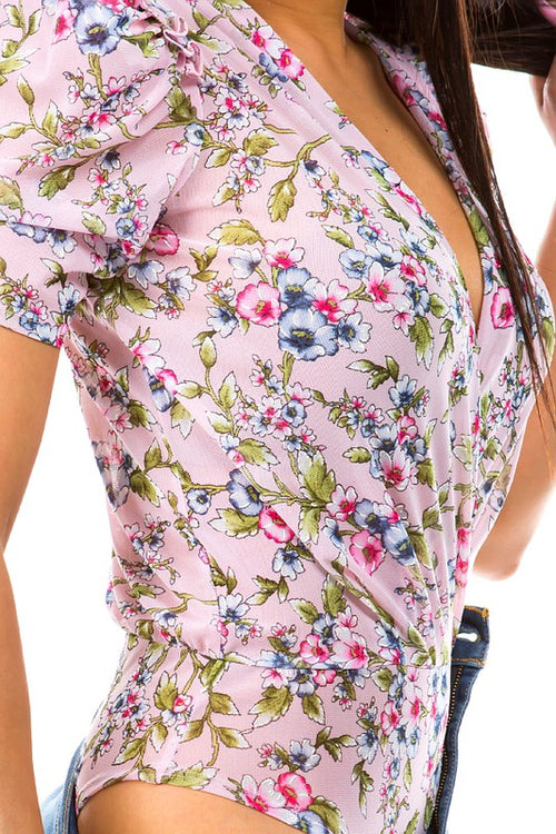 Spring Vacation Bodysuit | Pink/Floral (Final Sale)