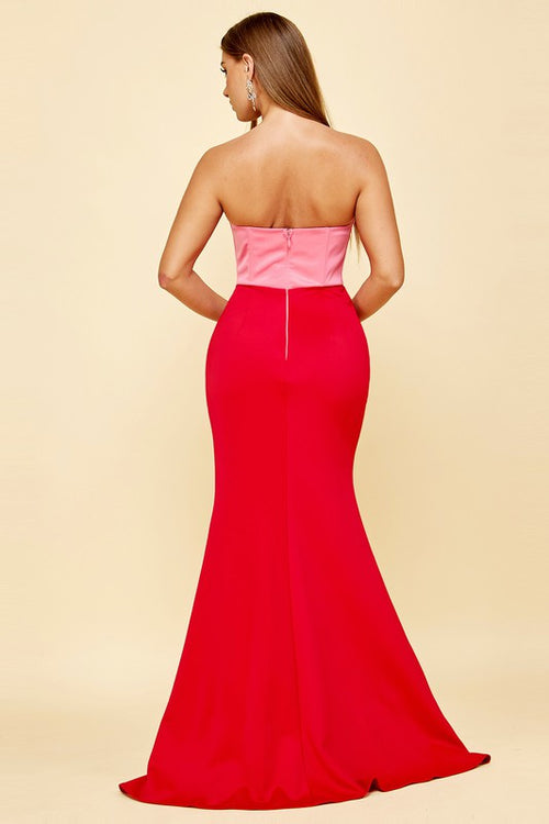 Queen Rebecca Dress (Pink/Red)
