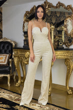 All About the Glam Jumpsuit | Nude (Final Sale)