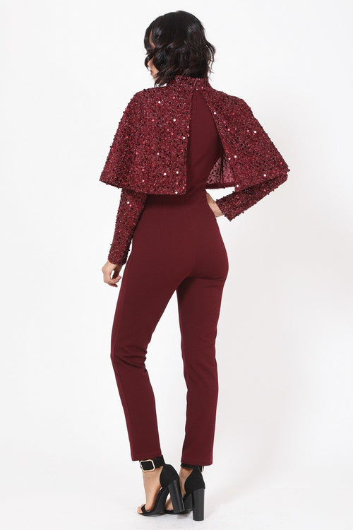 Twinkle Twinkle Jumpsuit | Wine (Final Sale)
