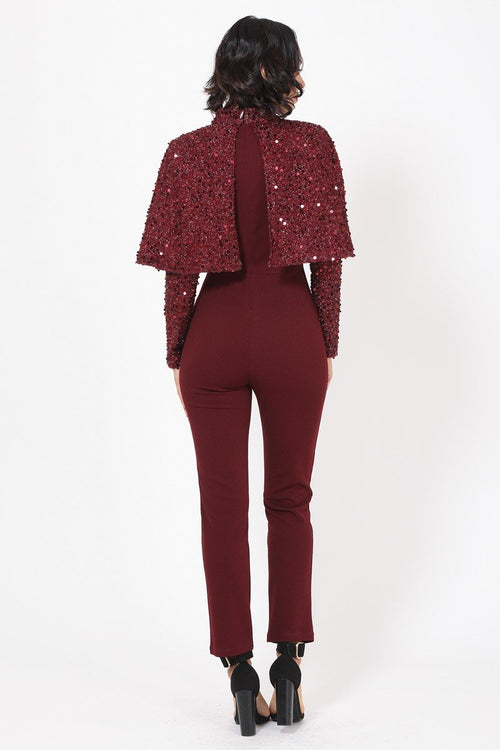 Twinkle Twinkle Jumpsuit | Wine (Final Sale)