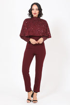 Twinkle Twinkle Jumpsuit | Wine (Final Sale)