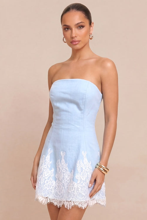 denim lace dress Nantucket Lace Dress