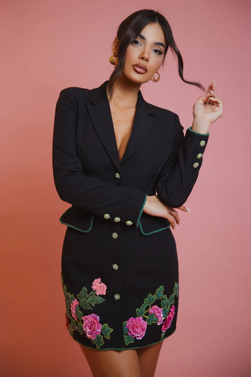 Boss In Bloom Dress | Black/Floral (FINAL SALE)
