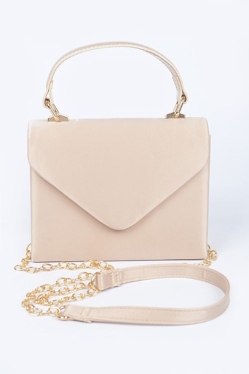 Satin Dreams Clutch | Nude