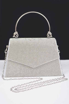 Midnight Glimmer Clutch | Silver
