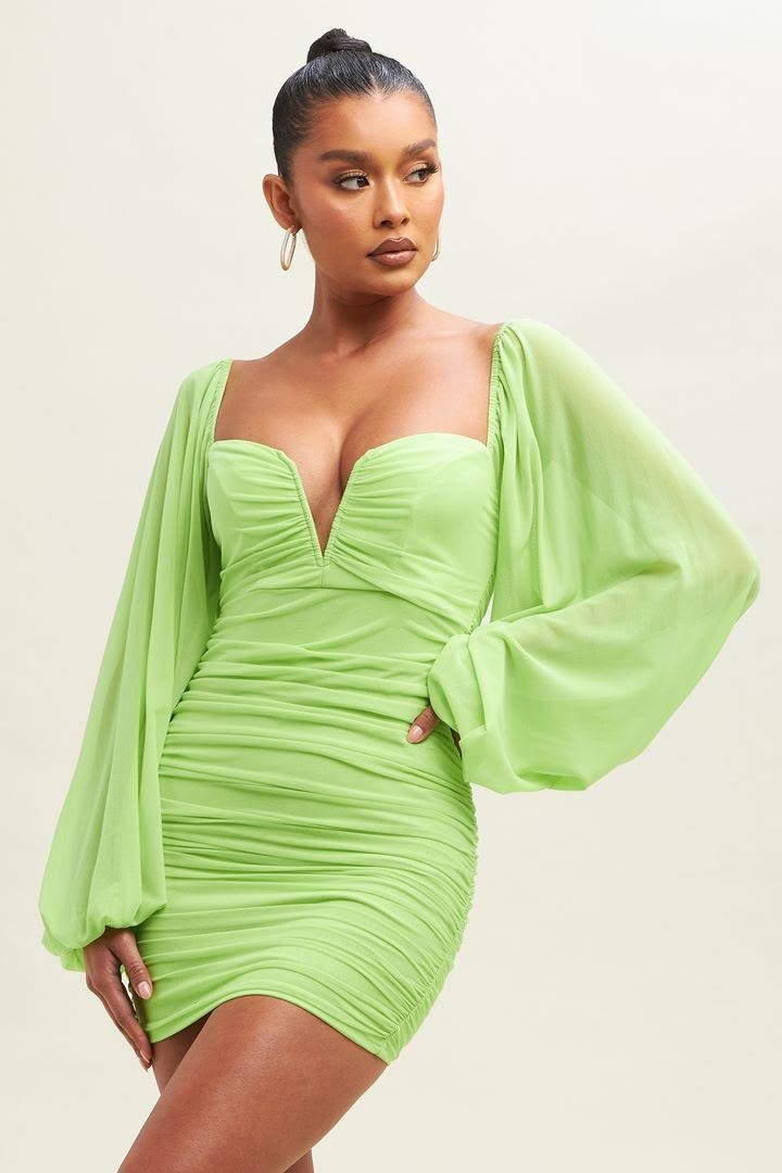 Lime green dresses for sale hotsell