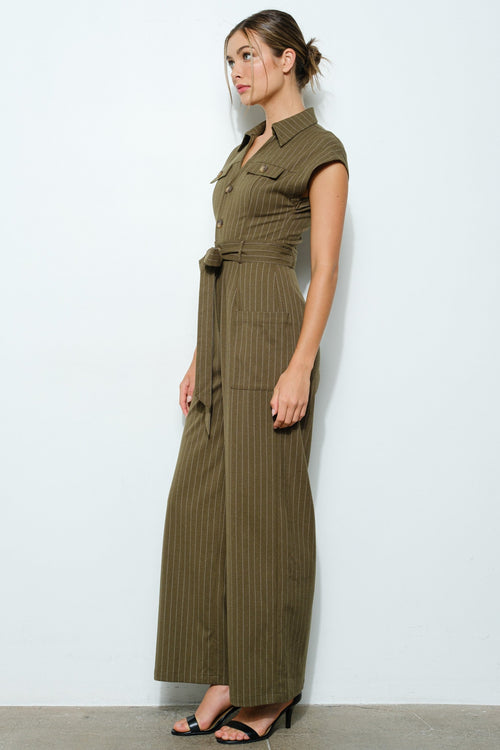 Work It Out Jumpsuit | Olive