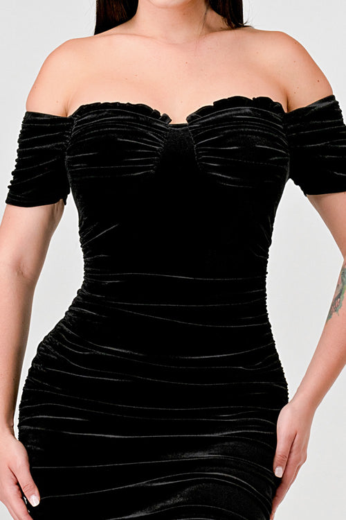 Velvet Romance Dress (Black)