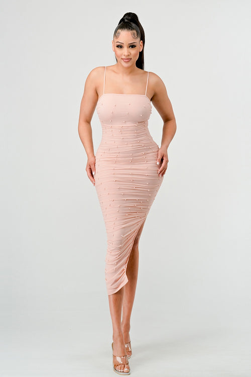 Pop of Pearl Dress | Pale Pink