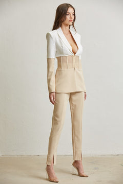 Future CEO Two-Piece Set (Ivory/Nude)