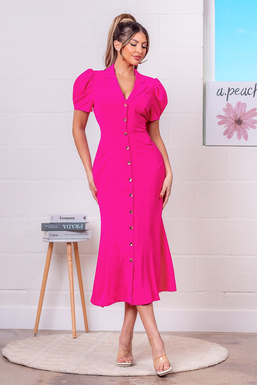 Tuscan Holiday Dress | Hot Pink