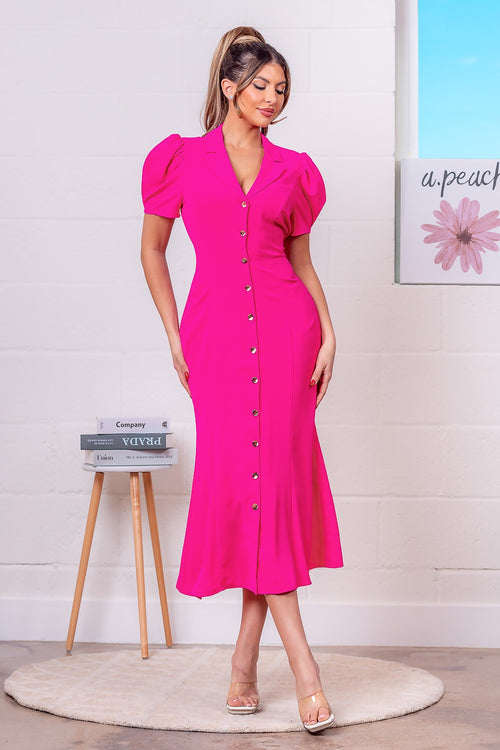 Tuscan Holiday Dress | Hot Pink (Final Sale) The Edge Tuscan Holiday Dress | Hot Pink (Final Sale) The Edge