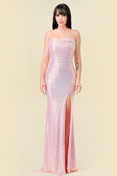 The Maryanne Dress (Pink/Iridescent)