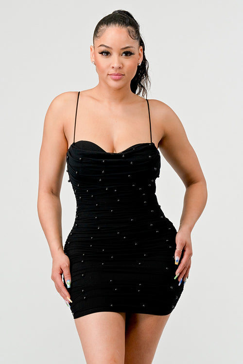 Pearl Fever Dress | Black