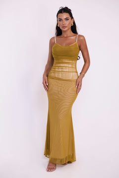 The Zenita Dress | Dark Mustard