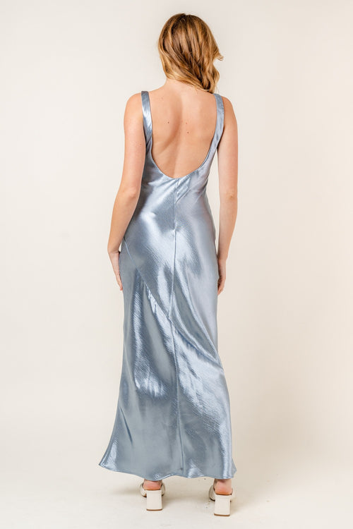 The Skye Dress | Gray Blue