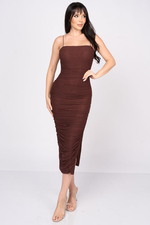 Radiant Glam Dress | Chocolate