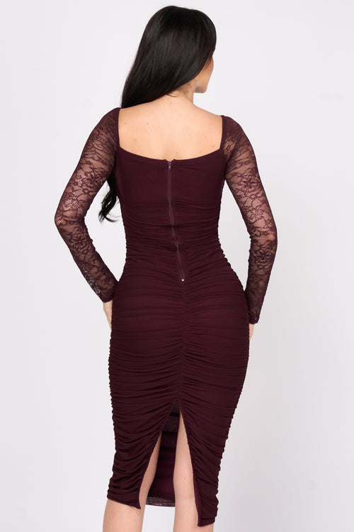 Midnight In Paris Dress | Wine