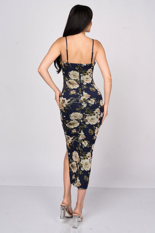 Romance Is In the Air Dress | Navy/Floral