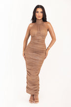 The Silia Dress | Taupe