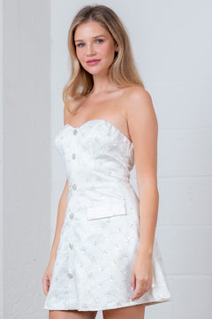 The Grace Mini Dress & Jacket Set | Ivory