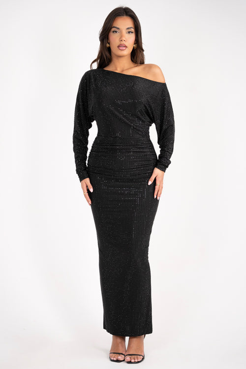 belinda maxi dress Belinda Light Blue Sequin Maxi Dress - US 8