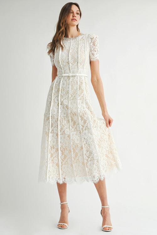 Lovely In Lace Dress | Ivory