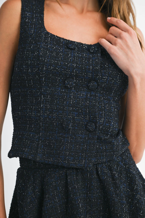 The Mandy Two-Piece Set | Black/Navy