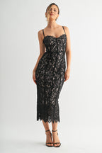 I Am Yours Dress | Black/Nude