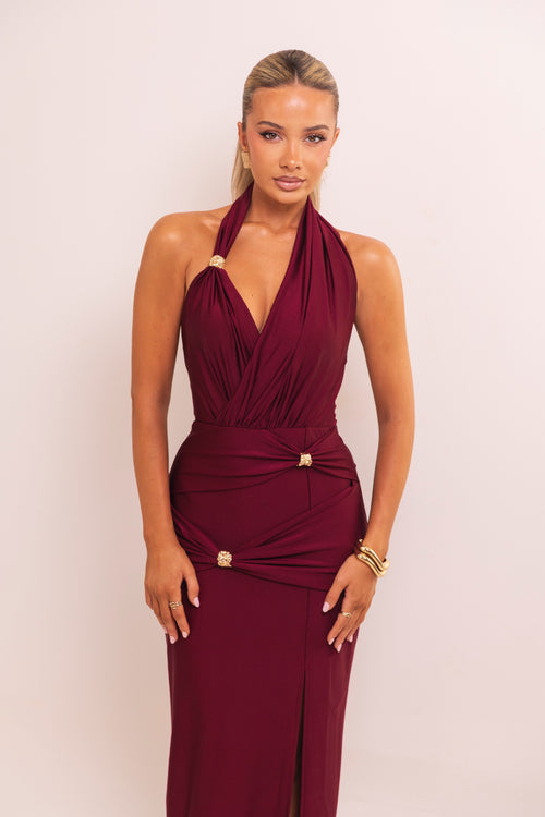The Juana Dress | Burgundy (PRE-ORDER)