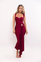The Edrina Dress | Burgundy (PRE-ORDER)