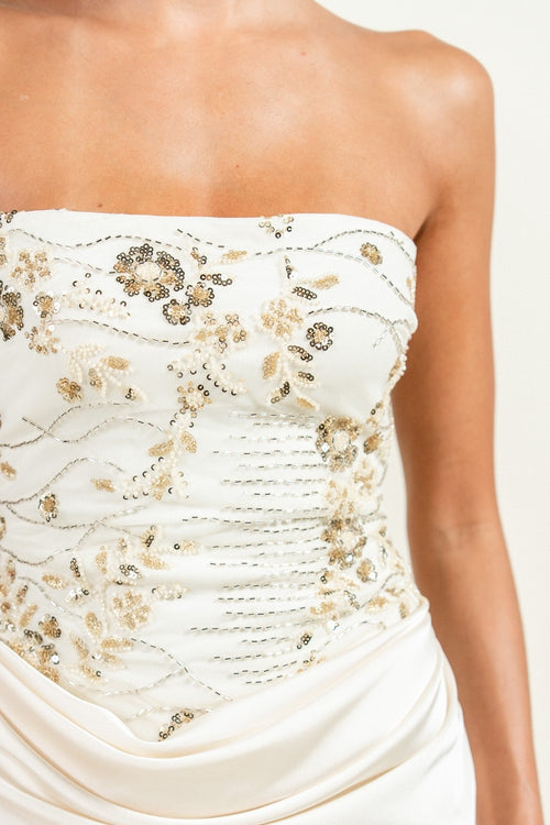 She's The Star Dress | Cream/Gold