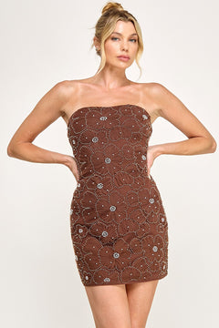 Madly In Love Dress | Brown