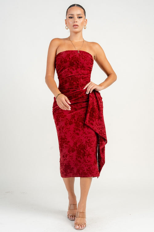 The Scarlet Rosette Dress | Ruby