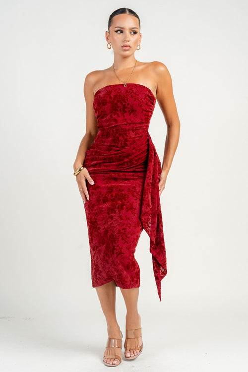 The Scarlet Rosette Dress | Ruby