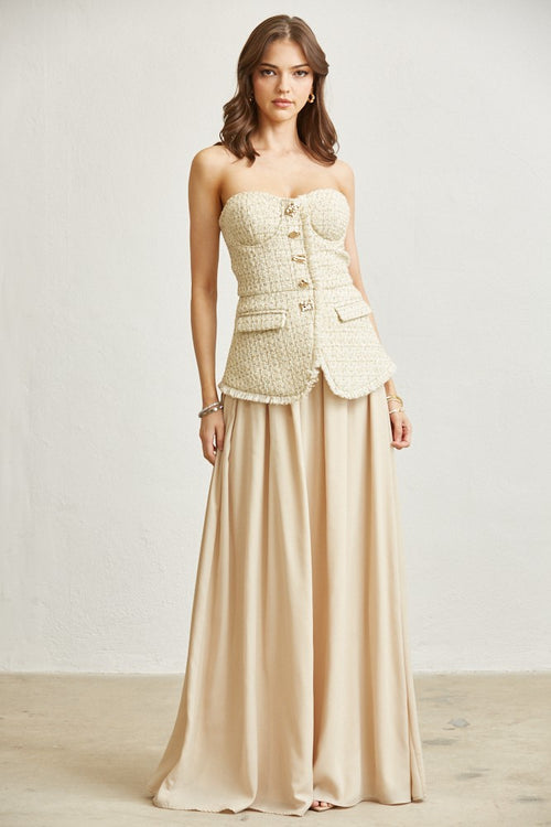 The Abigail Dress | Cream/Gold