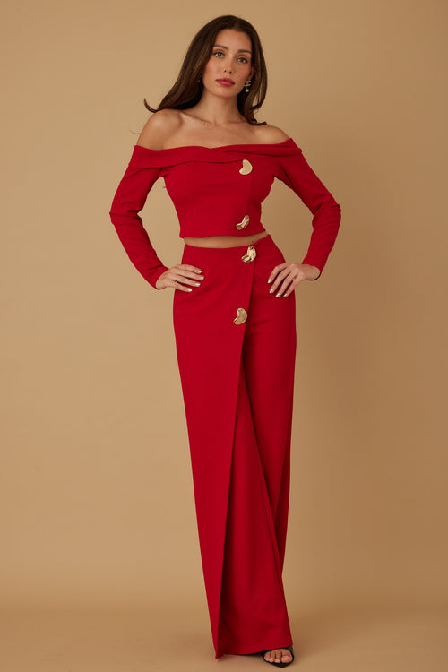 The Paula Two-Piece Set | Red