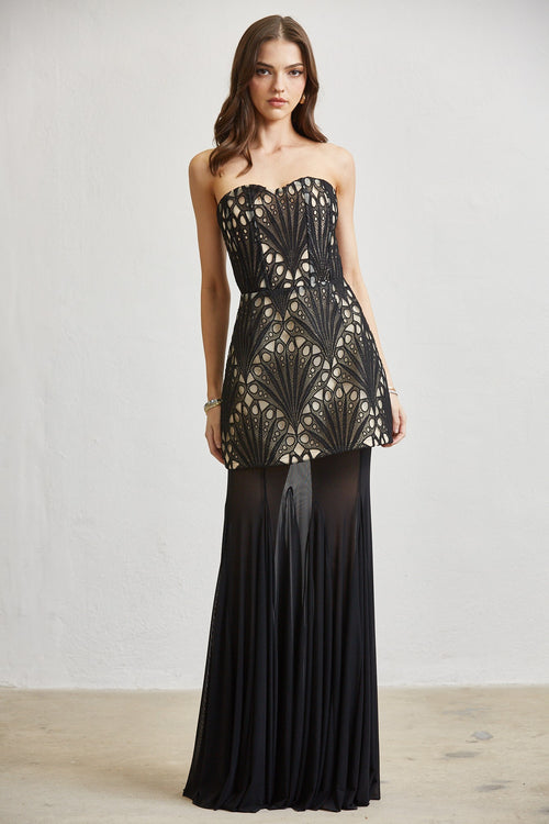 The Francesca Dress/Set | Black/Nude