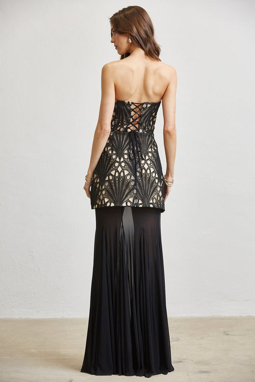The Francesca Dress/Set | Black/Nude