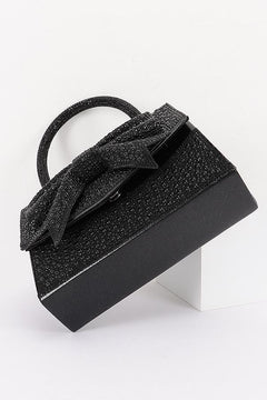 Pretty Bow Evening Clutch | Black