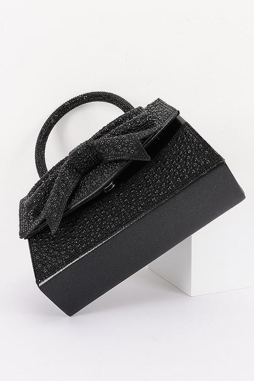 Pretty Bow Evening Clutch | Black