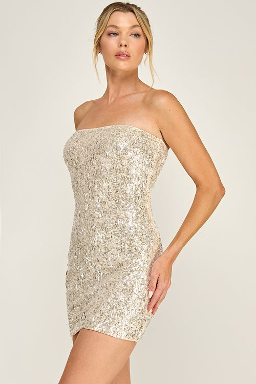 Night Is Young Dress | Champagne