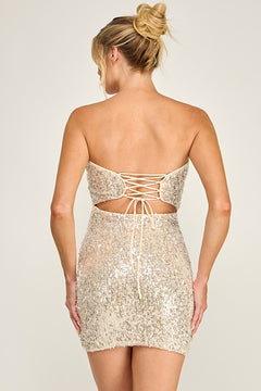 Night Is Young Dress | Champagne