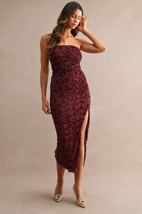 Wonderstruck Dress | Burgundy