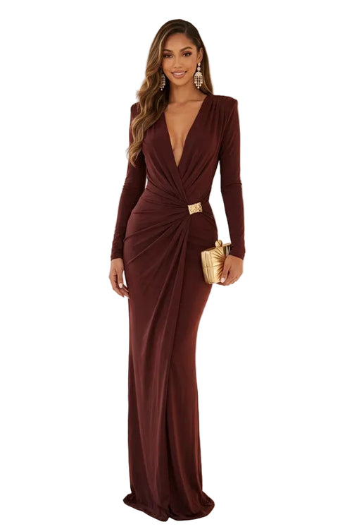 The Antonella Dress | Maroon (FINAL SALE)
