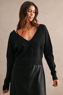 Day To Night Two-Piece Dress Set | Black