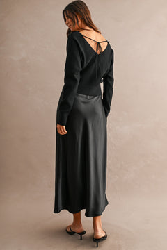 Day To Night Two-Piece Dress Set | Black